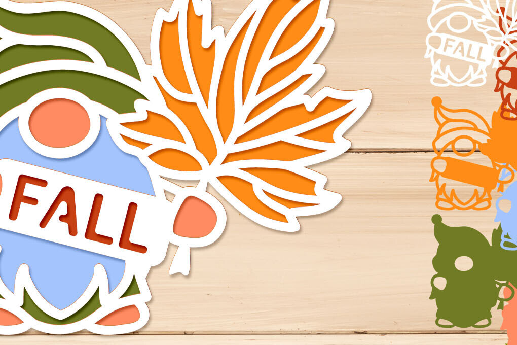 Intra απο ξύλο plywood 3mm-4mm πάχος 3d Fall , Layered Gnome Δίασταση 25x25 cm INTRAFABR-104808674