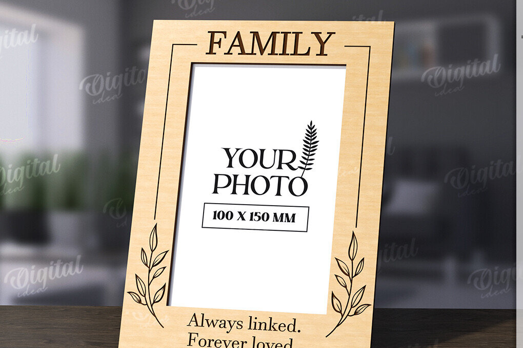 Intra απο ξύλο plywood 3mm-4mm πάχος Τρισδιάστατη οικογενειακή κορνίζα φωτογραφιών Δίασταση 20x30 cm INTRAFABR-118809330