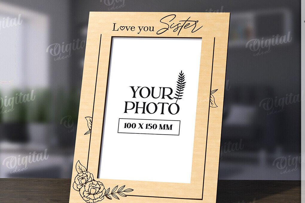 Intra απο ξύλο plywood 3mm-4mm πάχος Τρισδιάστατη οικογενειακή κορνίζα φωτογραφιών Δίασταση 20x30 cm INTRAFABR-118809514