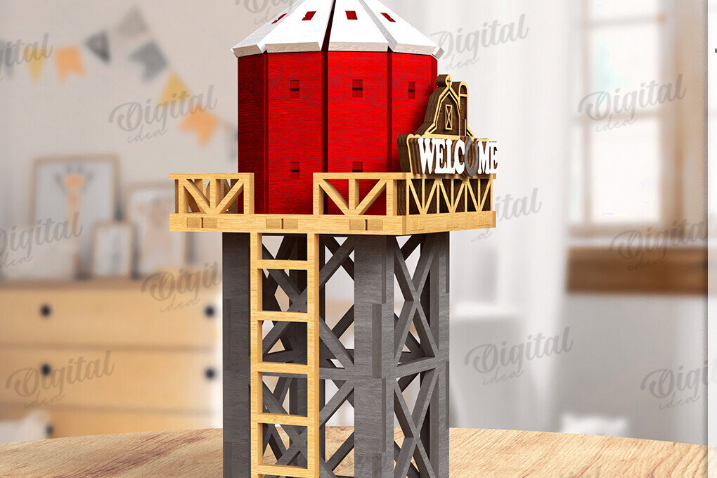 Intra απο ξύλο plywood 3mm-4mm πάχος Τρισδιάστατη κοπή με  Farm. Διακόσμηση σπιτιού Δίασταση 30x20 cm INTRAFABR-122383925