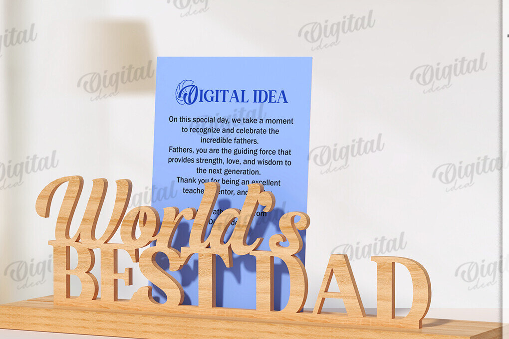 Intra απο ξύλο plywood 3mm-4mm πάχος Τρισδιάστατη θήκη κάρτας για τη γιορτή του πατέρα Δίασταση 30x20 cm INTRAFABR-119265228