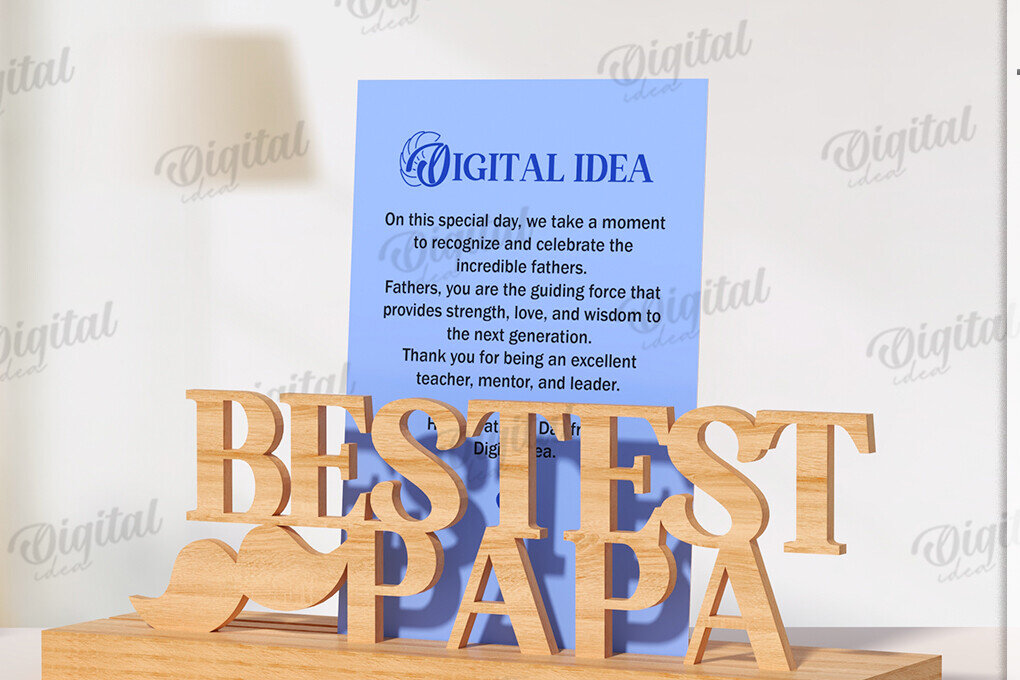 Intra απο ξύλο plywood 3mm-4mm πάχος Τρισδιάστατη θήκη κάρτας για τη γιορτή του πατέρα Δίασταση 30x20 cm INTRAFABR-119265121