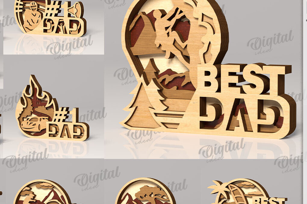 Intra απο ξύλο plywood 3mm-4mm πάχος 3D διακοσμητικών στρωμάτων για τη γιορτή του πατέρα Δίασταση 30x20 cm INTRAFABR-119316409