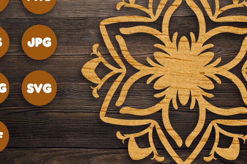Intra απο ξύλο plywood 3mm-4mm πάχος 3D Floral Mandala για Cricut Δίασταση 30x30 cm INTRAFABR-74380106