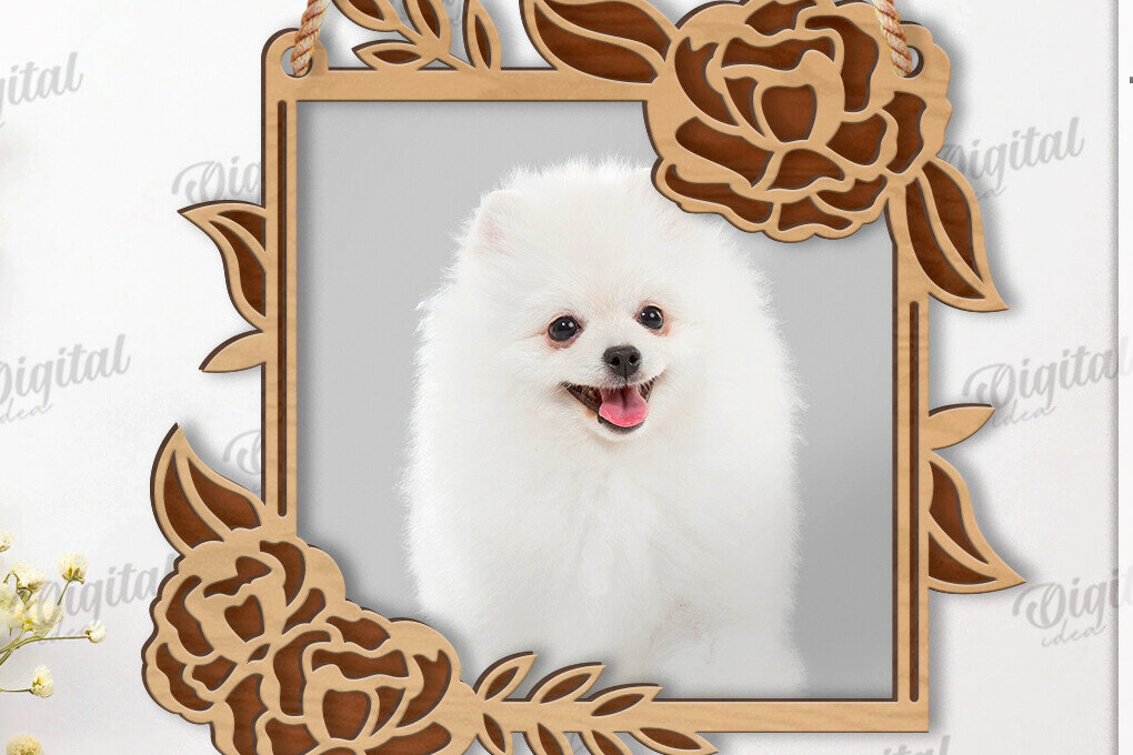 Intra απο ξύλο plywood 3mm-4mm πάχος 3D Floral κορνίζα φωτογραφιών Δίασταση 20x30 cm INTRAFABR-119138856