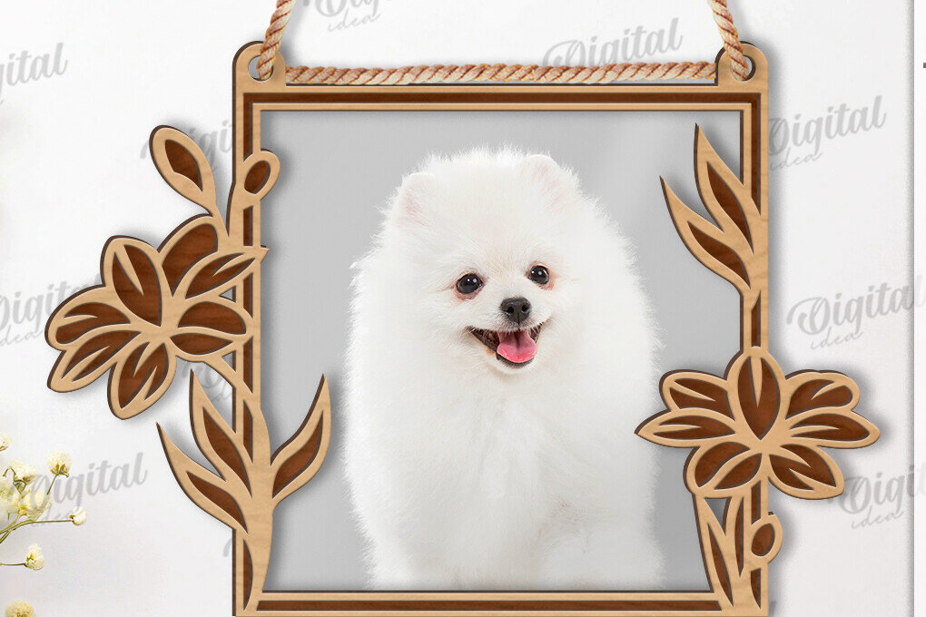 Intra απο ξύλο plywood 3mm-4mm πάχος 3D Floral κορνίζα φωτογραφιών Δίασταση 20x30 cm INTRAFABR-119138935