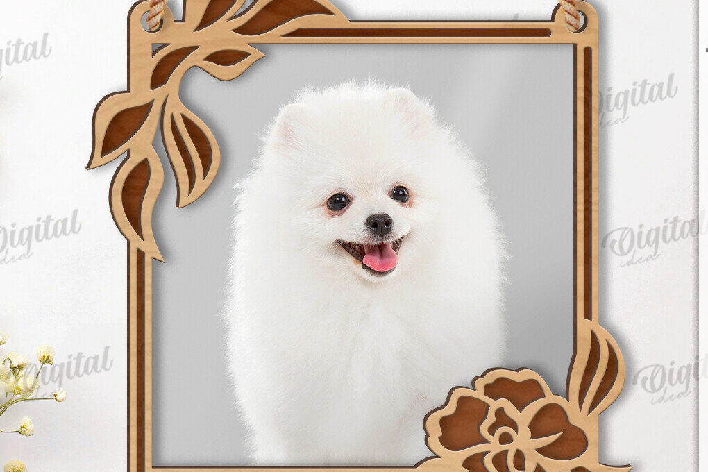 Intra απο ξύλο plywood 3mm-4mm πάχος 3D Floral κορνίζα φωτογραφιών Δίασταση 20x30 cm INTRAFABR-119139080