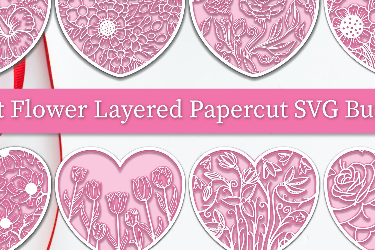 Σετ των 3 Intra απο ξύλο plywood 3mm-4mm πάχος Τρισδιάστατη χάρτινη δέσμη με στρώσεις καρδιάς λουλουδιών Δίασταση 15x15 cm INTRAFABR-88883446