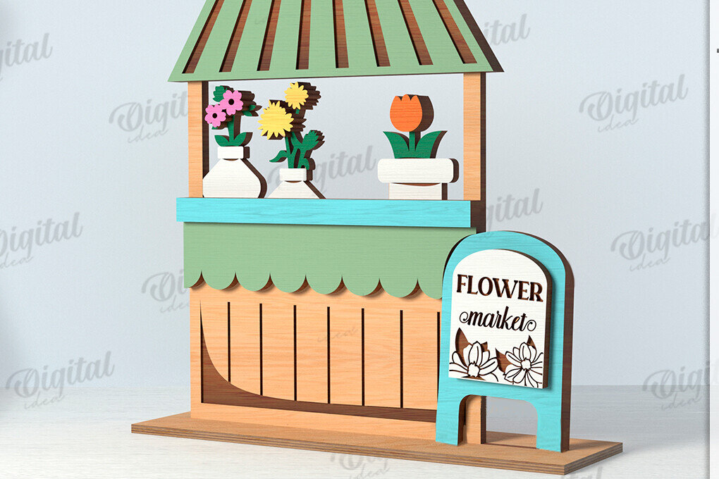 Intra απο ξύλο plywood 3mm-4mm πάχος τρισδιάστατη διακόσμηση λουλουδιών αγοράς Δίασταση 30x20 cm INTRAFABR-119198733