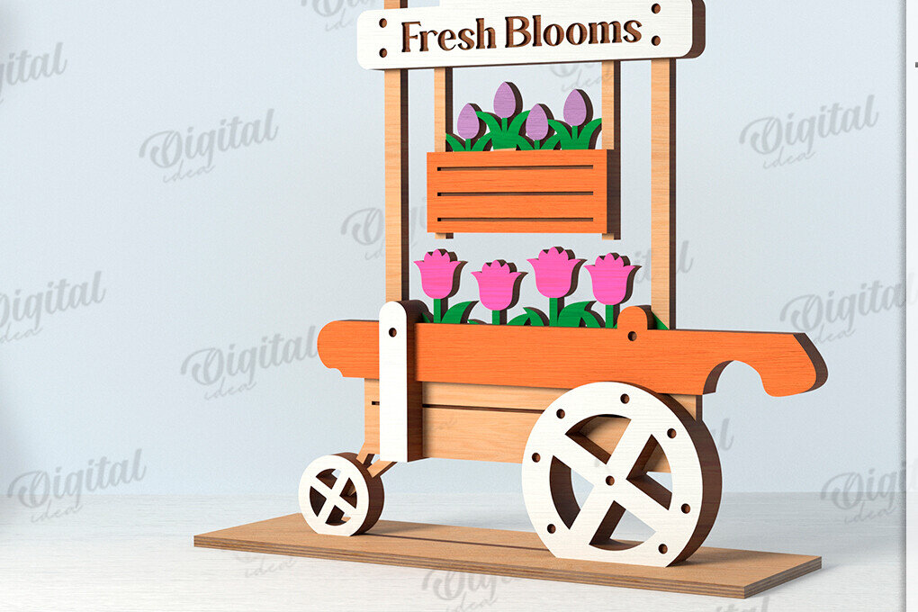 Intra απο ξύλο plywood 3mm-4mm πάχος τρισδιάστατη διακόσμηση λουλουδιών αγοράς Δίασταση 30x20 cm INTRAFABR-119198781