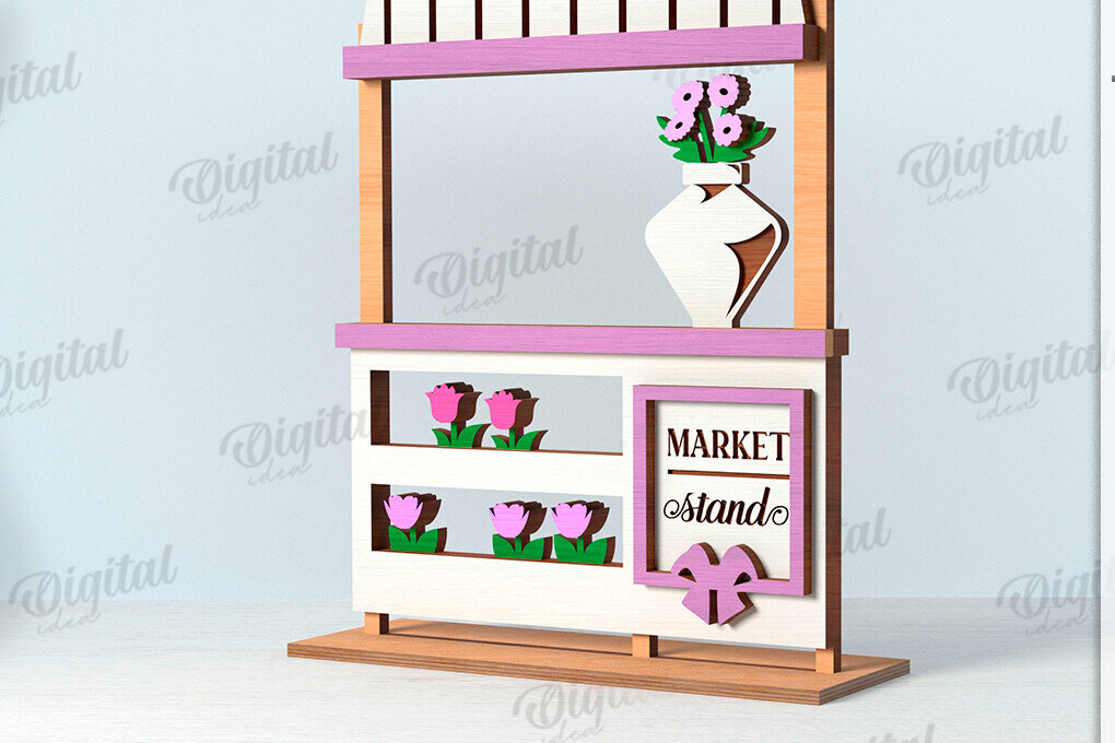 Intra απο ξύλο plywood 3mm-4mm πάχος τρισδιάστατη διακόσμηση λουλουδιών αγοράς Δίασταση 30x20 cm INTRAFABR-119198801