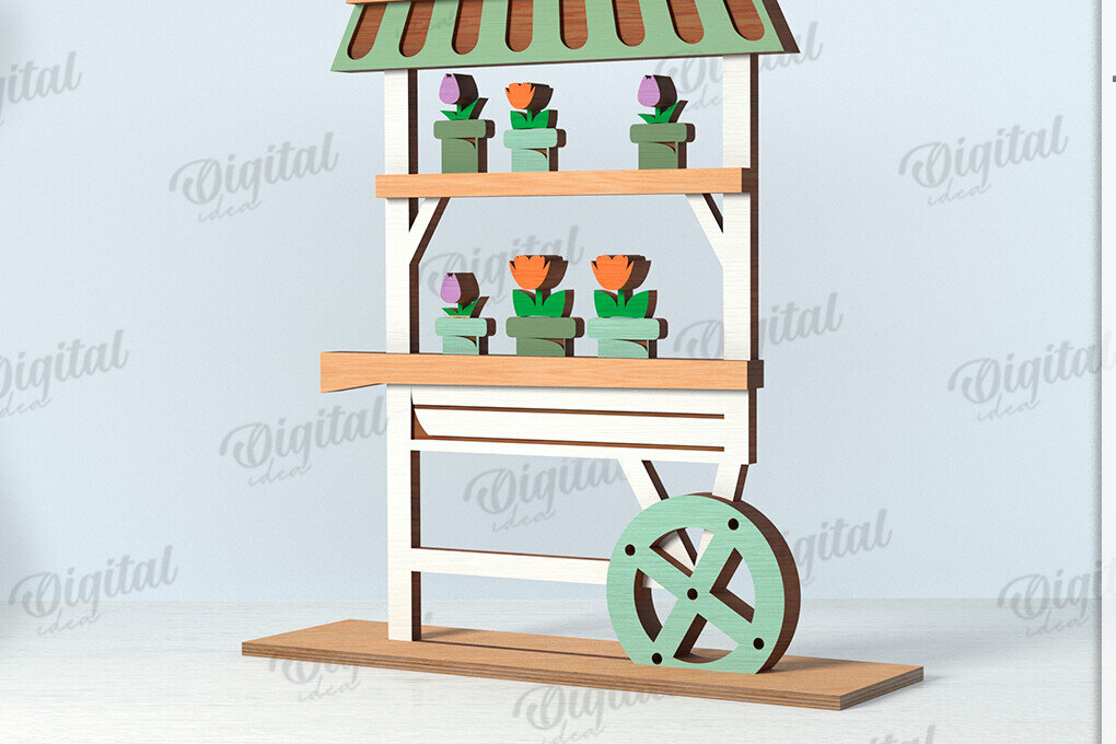 Intra απο ξύλο plywood 3mm-4mm πάχος τρισδιάστατη διακόσμηση λουλουδιών αγοράς Δίασταση 30x20 cm INTRAFABR-119198853