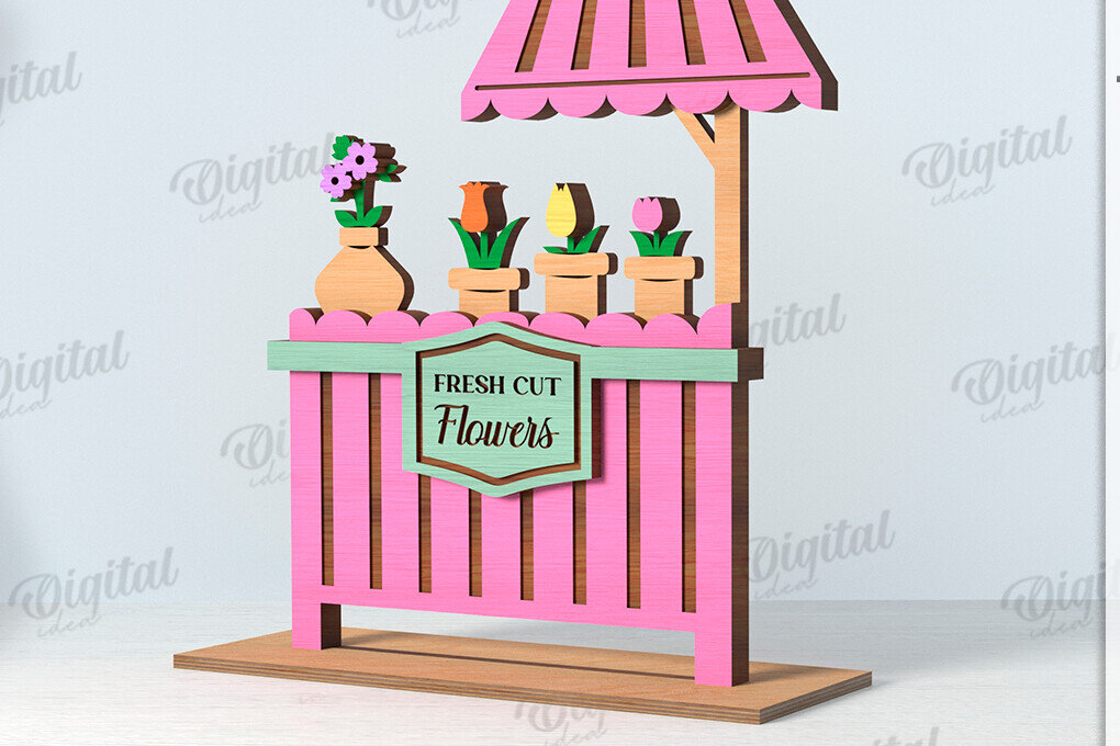 Intra απο ξύλο plywood 3mm-4mm πάχος τρισδιάστατη διακόσμηση λουλουδιών αγοράς Δίασταση 30x20 cm INTRAFABR-119199056