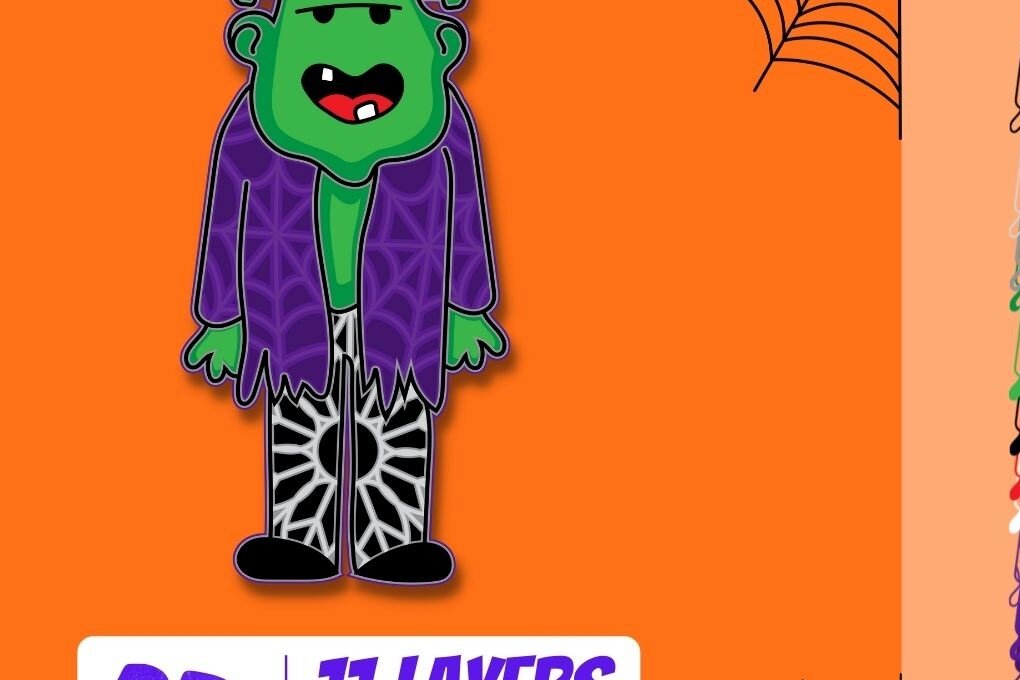 Intra απο ξύλο plywood 3mm-4mm πάχος 3D Frankenstein Δίασταση 30x20 cm INTRAFABR-16276853