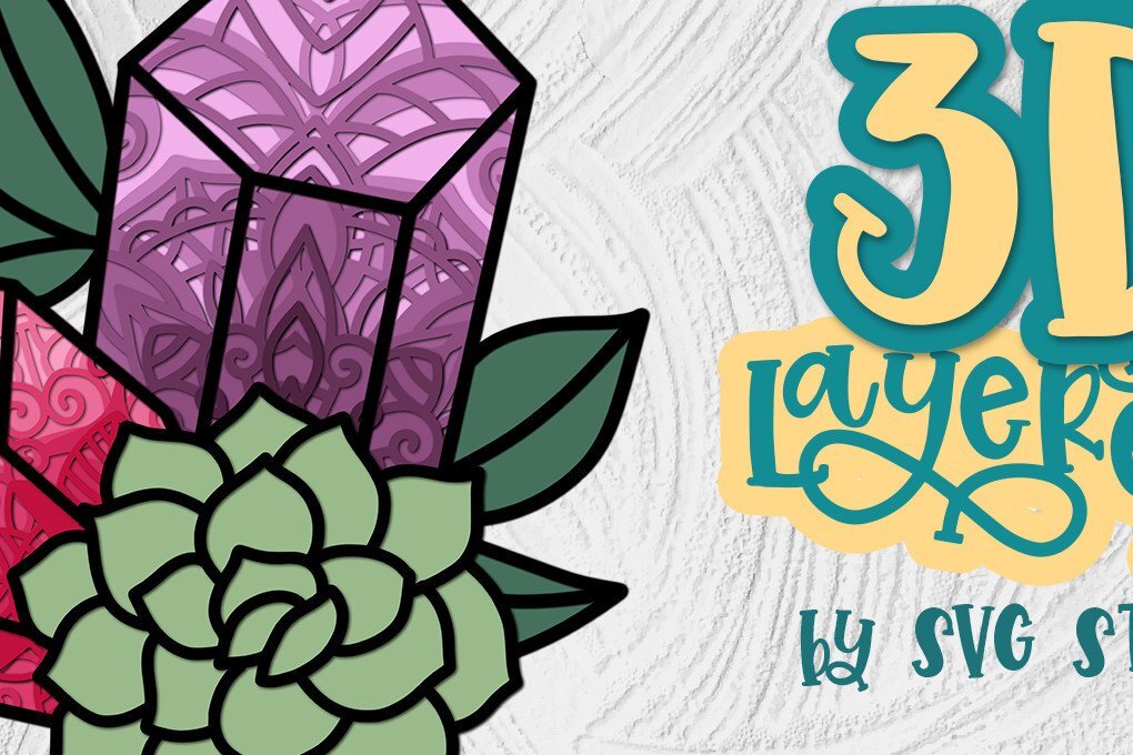 Intra απο ξύλο plywood 3mm-4mm πάχος 3D Gemstones 03 Layered Design Δίασταση 30x20 cm INTRAFABR-35840056