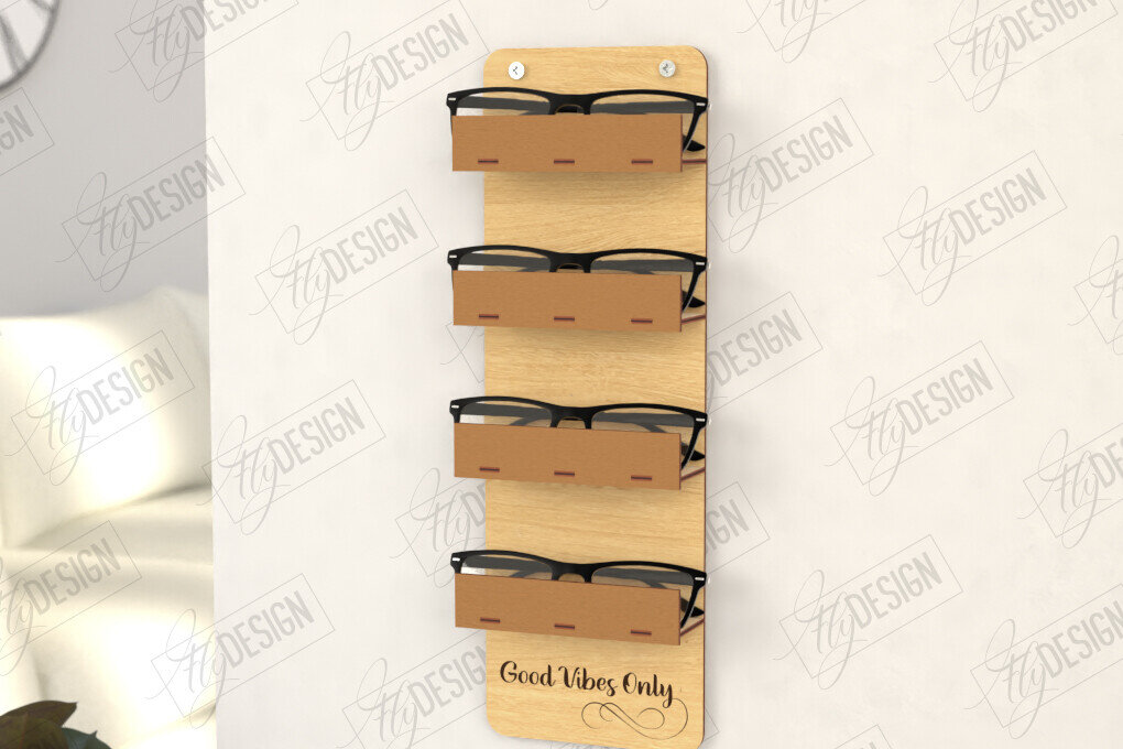 Σετ των 2 Intra απο ξύλο plywood 3mm-4mm πάχος Τρισδιάστατη θήκη γυαλιών κοπής με λέιζερ | CNC Δίασταση 15x15 cm INTRAFABR-123095457