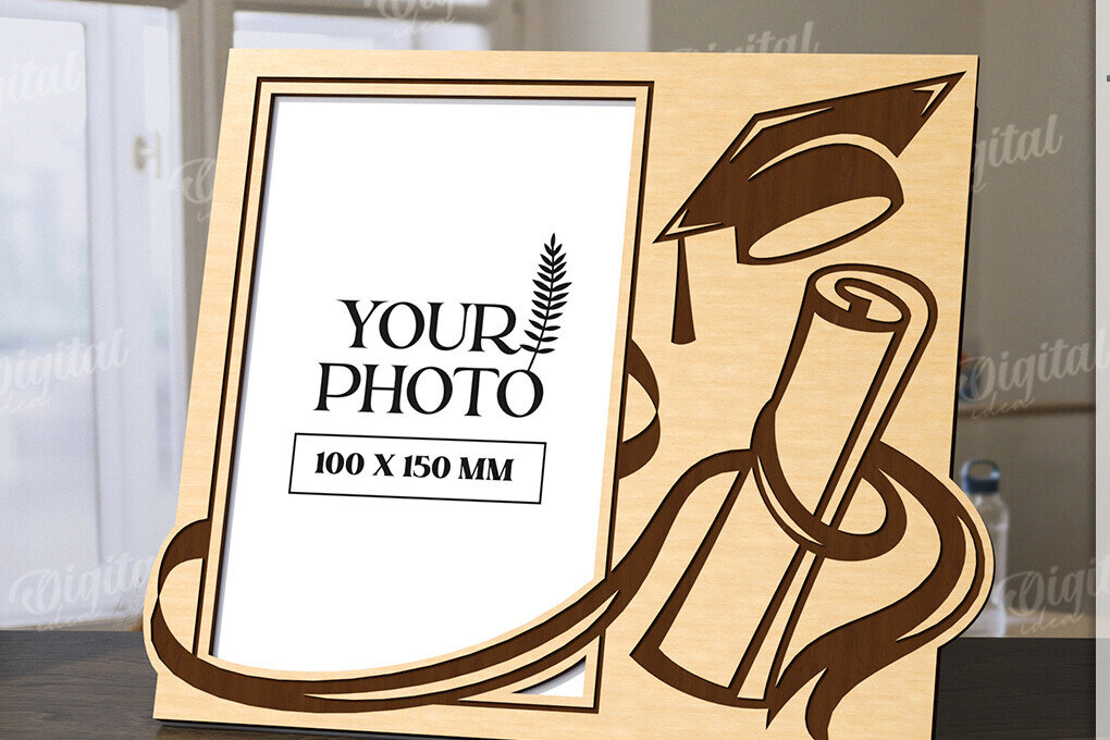 Intra απο ξύλο plywood 3mm-4mm πάχος 3D Graduation Κορνίζα Δίασταση 20x30 cm INTRAFABR-120713981