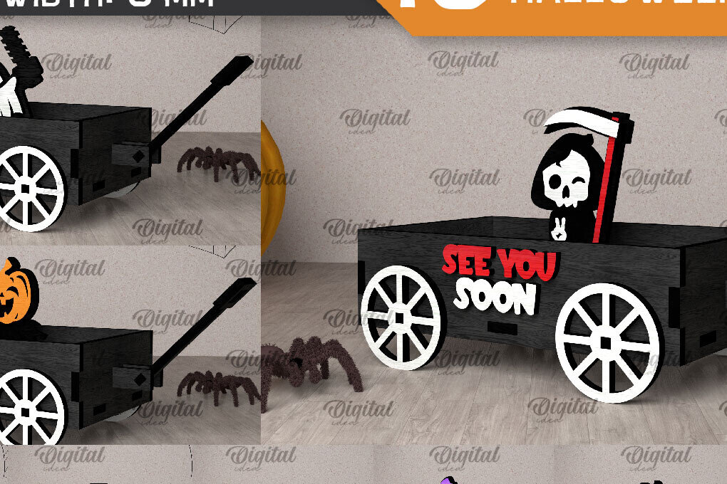 Σετ των 2 Intra απο ξύλο plywood 3mm-4mm πάχος Δέσμη κοπής με λέιζερ τρισδιάστατα καρότσια αποκριών Δίασταση 15x15 cm INTRAFABR-106137826