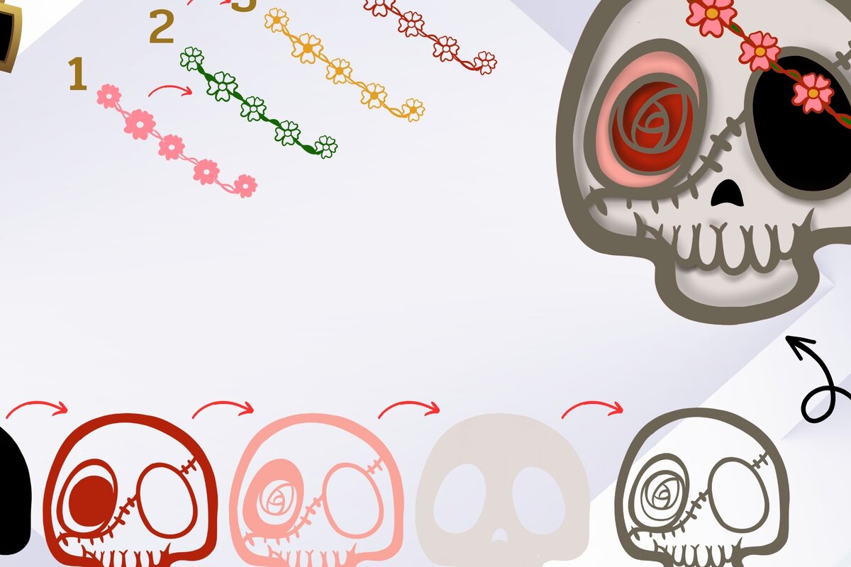 Intra απο ξύλο plywood 3mm-4mm πάχος τρισδιάστατο χαριτωμένο κρανίο αποκριών Δίασταση 2048x2048 cm INTRAFABR-77623776