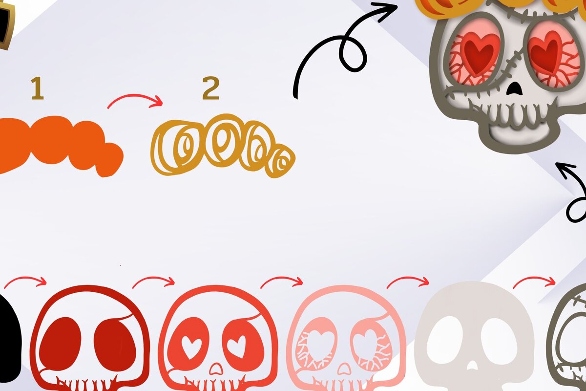 Intra απο ξύλο plywood 3mm-4mm πάχος τρισδιάστατο χαριτωμένο κρανίο αποκριών Δίασταση 2048x2048 cm INTRAFABR-77620991