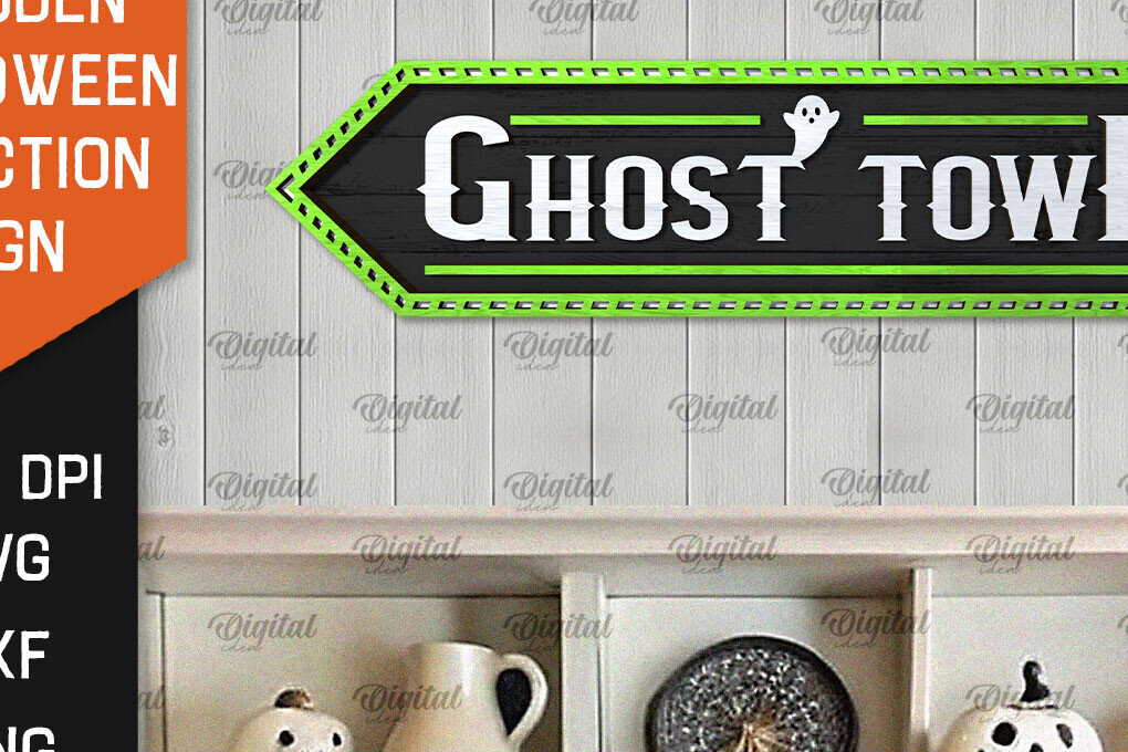 Σετ των 2 Intra απο ξύλο plywood 3mm-4mm πάχος Τρισδιάστατη αποκριάτικη πινακίδα κατεύθυνσης κοπής με λέιζερ Δίασταση 15x15 cm INTRAFABR-106665017