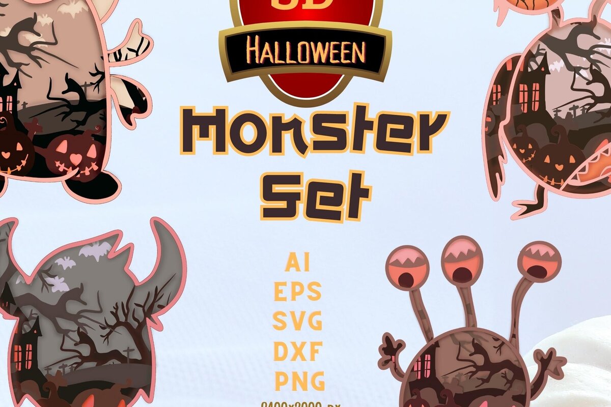 Intra απο ξύλο plywood 3mm-4mm πάχος 3D τέρατα αποκριών Δίασταση 2400x3000 cm INTRAFABR-77556046