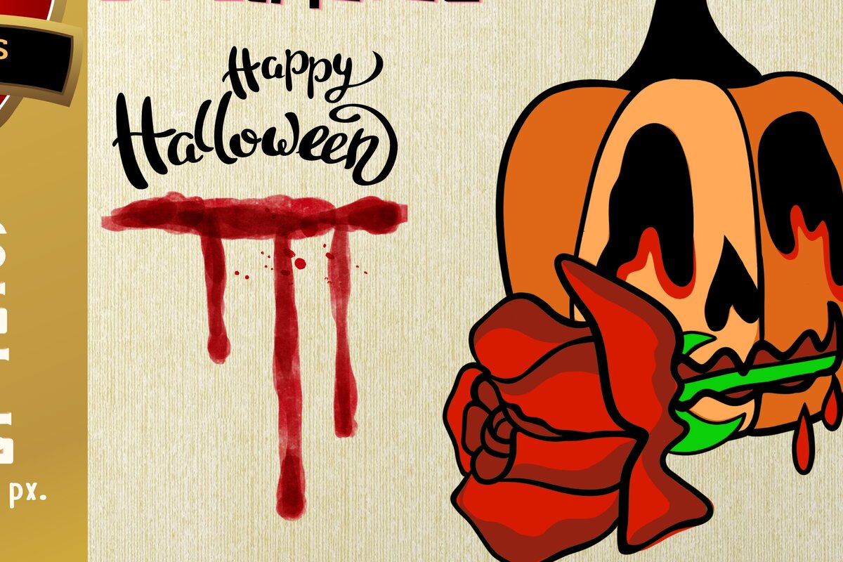 Intra απο ξύλο plywood 3mm-4mm πάχος τρισδιάστατη κολοκύθα αποκριών και τριαντάφυλλο Δίασταση 3000x3000 cm INTRAFABR-77315393