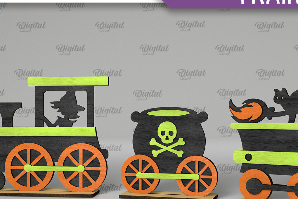 Σετ των 2 Intra απο ξύλο plywood 3mm-4mm πάχος Τρισδιάστατη απο για το τρένο αποκριών Δίασταση 15x15 cm INTRAFABR-105697654