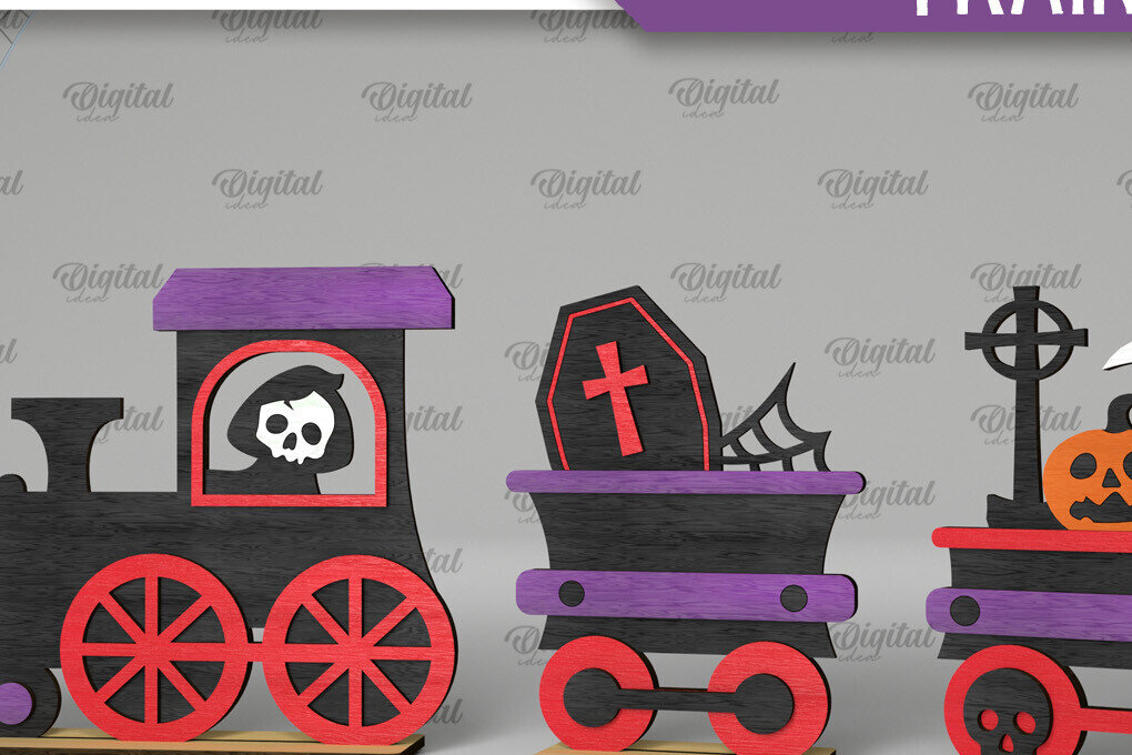 Σετ των 2 Intra απο ξύλο plywood 3mm-4mm πάχος Τρισδιάστατη απο για το τρένο αποκριών Δίασταση 15x15 cm INTRAFABR-105697728