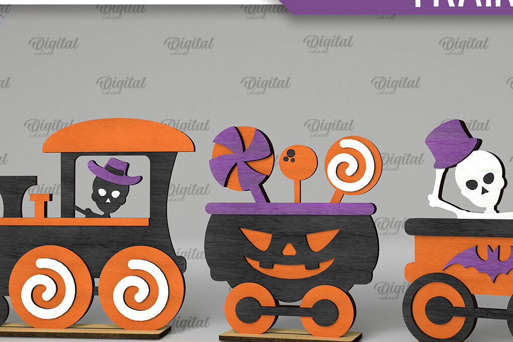 Σετ των 2 Intra απο ξύλο plywood 3mm-4mm πάχος Τρισδιάστατη απο για το τρένο αποκριών Δίασταση 15x15 cm INTRAFABR-105697793