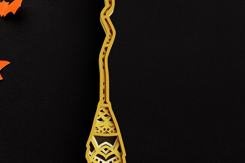 Intra απο ξύλο plywood 3mm-4mm πάχος 3D Halloween Witch Δίασταση 30x30 cm INTRAFABR-76993945