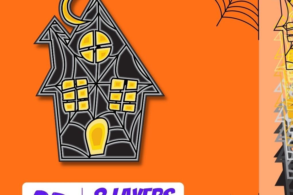 Intra απο ξύλο plywood 3mm-4mm πάχος 3D Haunted Houses Δίασταση 30x20 cm INTRAFABR-16277914