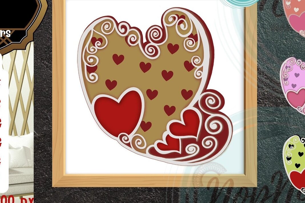 Intra απο ξύλο plywood 3mm-4mm πάχος 3D Heart for Love Δίασταση 3000x3000 cm INTRAFABR-57250266