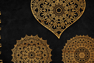 Σετ των 2 Intra απο ξύλο plywood 3mm-4mm πάχος κοπής με λέιζερ 3D Heart Mandala Δίασταση 30x30 cm INTRAFABR-90189222