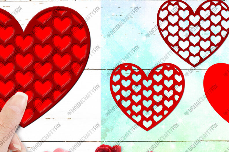 Intra απο ξύλο plywood 3mm-4mm πάχος 3D Heart Paper Cut , Valentine Heart Δίασταση 3600x3600 cm INTRAFABR-88453754