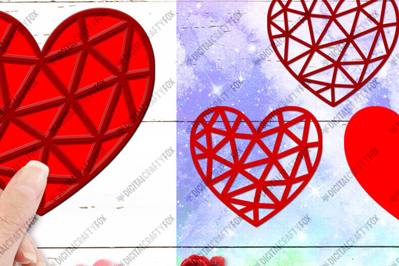 Intra απο ξύλο plywood 3mm-4mm πάχος 3D Heart Paper Cut , Valentine Heart Δίασταση 3600x3600 cm INTRAFABR-88453305