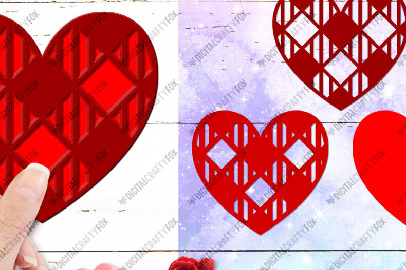 Intra απο ξύλο plywood 3mm-4mm πάχος 3D Heart Paper Cut , Heart Pla Δίασταση 3600x3600 cm INTRAFABR-88452583