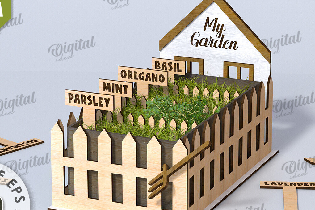 Intra απο ξύλο plywood 3mm-4mm πάχος Τρισδιάστατη στον κήπο του σπιτιού. Plant Pot Δίασταση 30x20 cm INTRAFABR-117412683