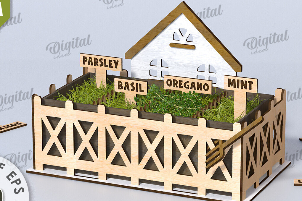 Intra απο ξύλο plywood 3mm-4mm πάχος Τρισδιάστατη στον κήπο του σπιτιού. Plant Pot Δίασταση 30x20 cm INTRAFABR-117412809