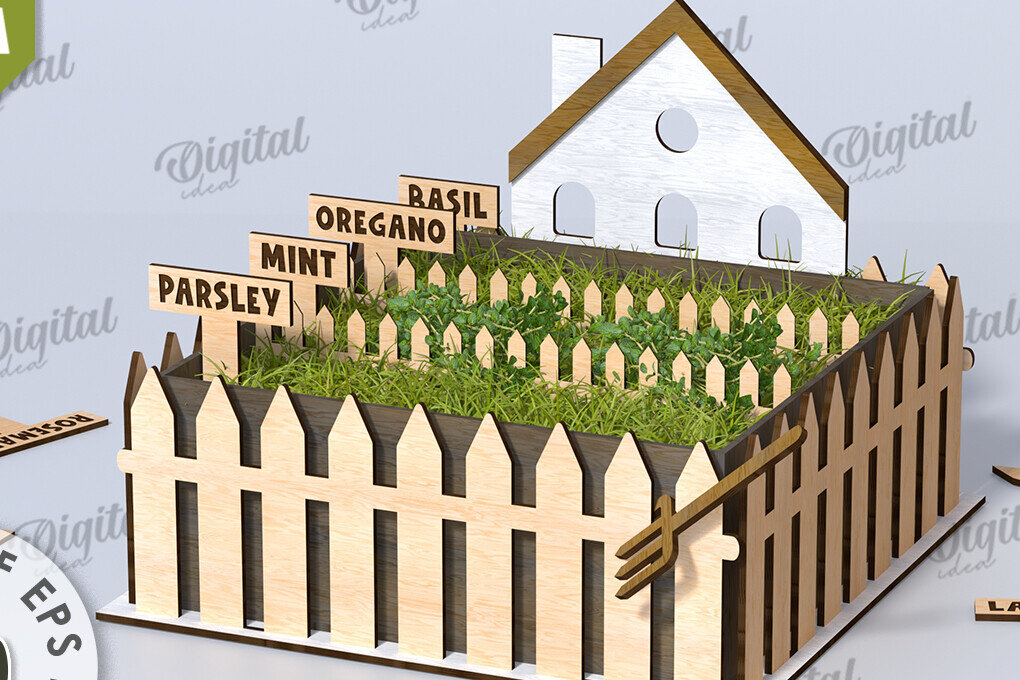 Intra απο ξύλο plywood 3mm-4mm πάχος Τρισδιάστατη στον κήπο του σπιτιού. Plant Pot Δίασταση 30x20 cm INTRAFABR-117413034