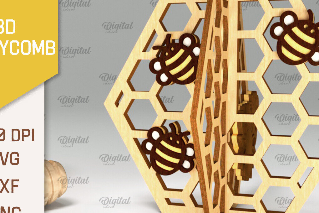 Intra απο ξύλο plywood 3mm-4mm πάχος Τρισδιάστατη με κηρήθρα. Honeycomb Δίασταση 30x20 cm INTRAFABR-100406544