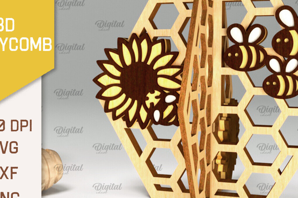 Intra απο ξύλο plywood 3mm-4mm πάχος Τρισδιάστατη με κηρήθρα. Honeycomb Δίασταση 30x20 cm INTRAFABR-100406480