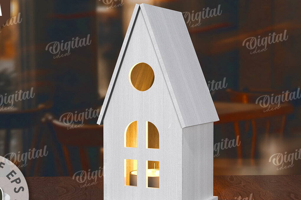 Intra απο ξύλο plywood 3mm-4mm πάχος Τρισδιάστατη σπιτιού. Διακόσμηση σπιτιού Δίασταση 30x20 cm INTRAFABR-117260369