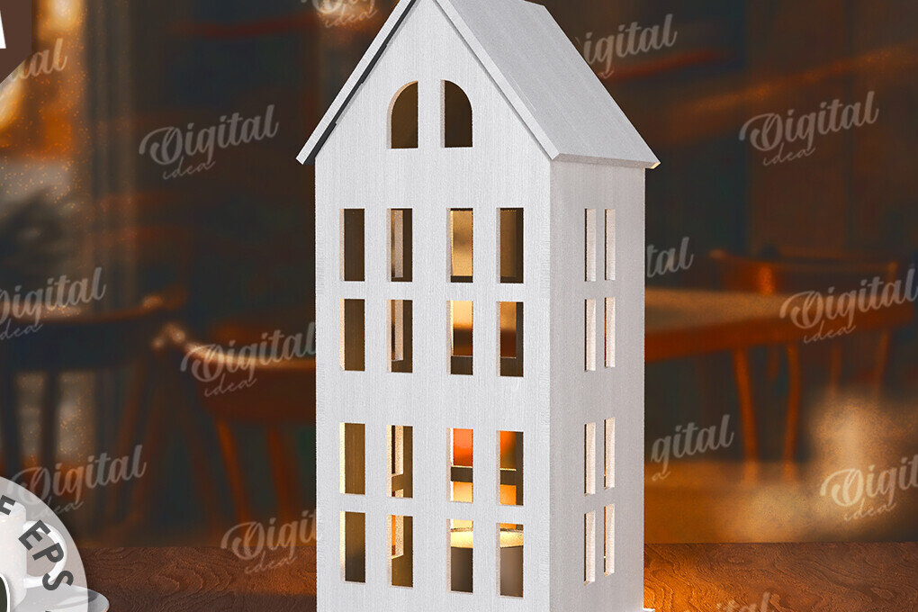 Intra απο ξύλο plywood 3mm-4mm πάχος Τρισδιάστατη σπιτιού. Διακόσμηση σπιτιού Δίασταση 30x20 cm INTRAFABR-117260877