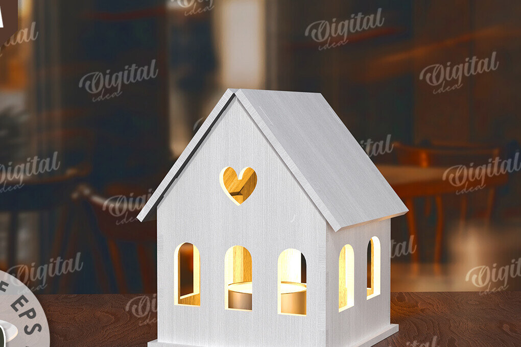 Intra απο ξύλο plywood 3mm-4mm πάχος Τρισδιάστατη σπιτιού. Διακόσμηση σπιτιού Δίασταση 30x20 cm INTRAFABR-117261032