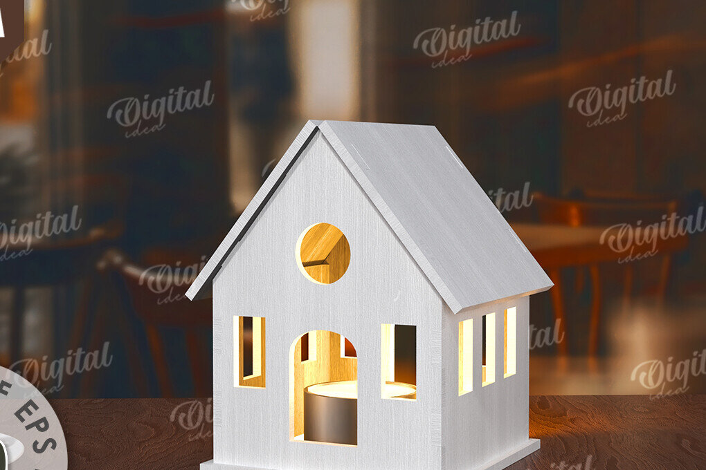 Intra απο ξύλο plywood 3mm-4mm πάχος Τρισδιάστατη σπιτιού. Διακόσμηση σπιτιού Δίασταση 30x20 cm INTRAFABR-117260088