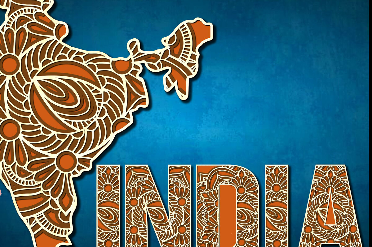 Intra απο ξύλο plywood 3mm-4mm πάχος Ξύλινος χάρτης λέιζερ χωρών της Ινδίας 3D Δίασταση 15x15 cm INTRAFABR-65992617