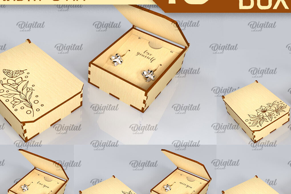 Intra απο ξύλο plywood 3mm-4mm πάχος Τρισδιάστατα κουτιά κοσμημάτων Δέσμη κοπής με λέιζερ Δίασταση 30x20 cm INTRAFABR-95252863