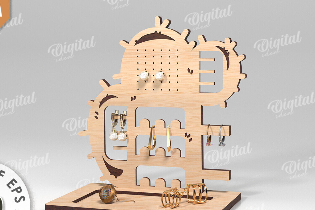 Intra απο ξύλο plywood 3mm-4mm πάχος Τρισδιάστατη οργάνωση κοσμημάτων με λέιζερ Δίασταση 30x20 cm INTRAFABR-117703990