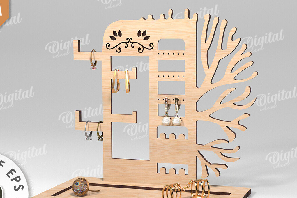 Intra απο ξύλο plywood 3mm-4mm πάχος Τρισδιάστατη οργάνωση κοσμημάτων με λέιζερ Δίασταση 30x20 cm INTRAFABR-117704258